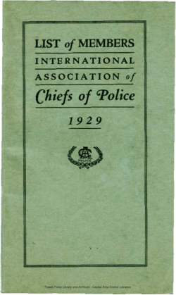 Chiefs of `Police - Capital Area District Library