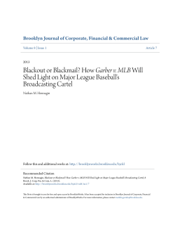 Blackout or Blackmail? How Garber v. MLB Will