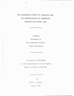 THE ANTAGONISTIC EFFECT OF STRONTIUM IONS FOR