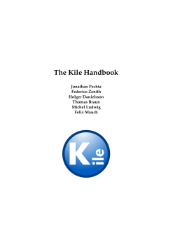 The Kile Handbook - KDE Documentation