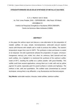 STRAIGHTFORWARD SOLID-SOLID SYNTHESIS OF
