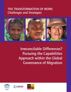 Pursuing the Capabilities Approach within the