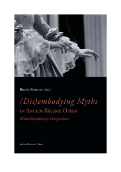 (Dis) embodying myths in ancien r&eacute;gime opera: multidisciplinary