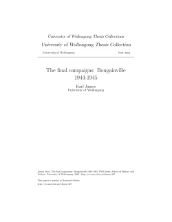 The final campaigns: Bougainville 1944-1945