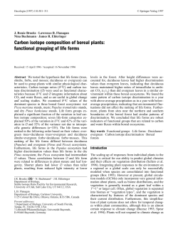 Carbon isotope composition of boreal plants: functional grouping of