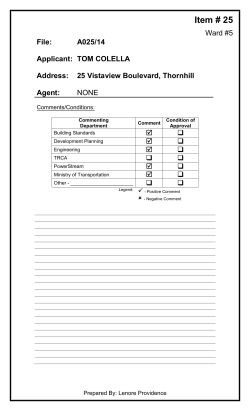 Item # 25 - the City of Vaughan