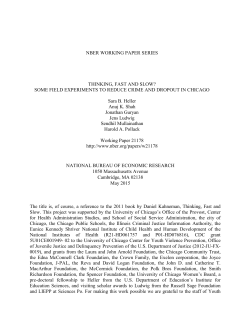 Thinking, Fast and Slow? Some Field Experiments to