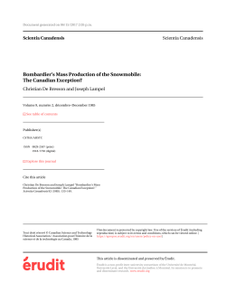 Bombardier`s Mass Production of the Snowmobile: The Canadian