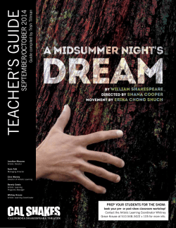 teacher`s guide - California Shakespeare Theater