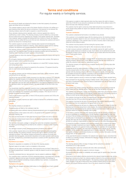 Terms and conditions - Arising Cleaning Services