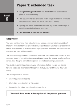 Paper 1: extended task