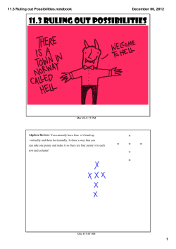 11.3 Ruling out Possibilities.notebook