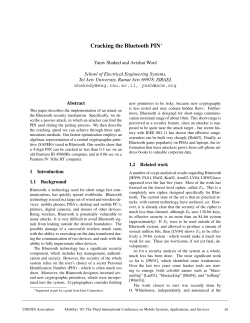 Cracking the Bluetooth PIN