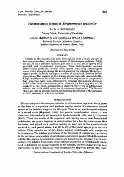 Heterozygous clones in Streptomyces coelicolor