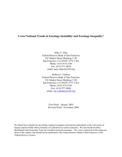 Cross-National Trends in Earnings Instability and Earnings Inequality*