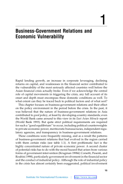 Business-Government Relations and Economic Vulnerability