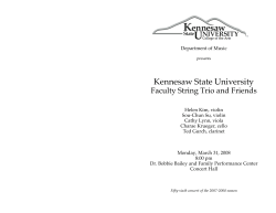 Faculty String Trio and Friends - Digital Commons @ Kennesaw State