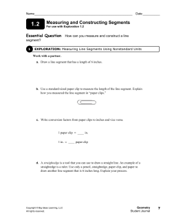 Measuring and Constructing Segments