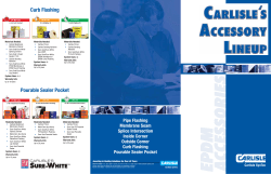 Curb Flashing Pourable Sealer Pocket