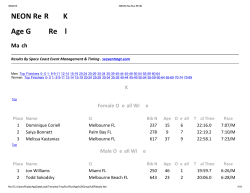 NEON Re‐Run 5K Age Group Results