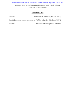 Michigan State A. Philip Randolph Institute, et al. v Ruth Johnson ED