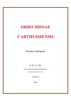 Missale Carthussiense para PDF