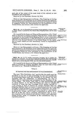 National Prohibition Act