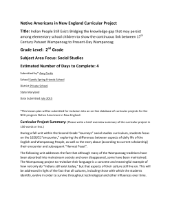 Native Americans in New England Curricular Project Grade Level
