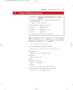 Proofs of Selected Theorems