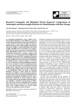 Bacterial Community and Biological Nitrate Removal