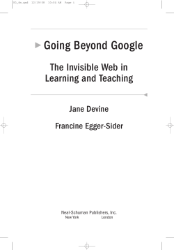 Going Beyond Google