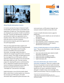 CAREERS IN HEALTH INFORMATION