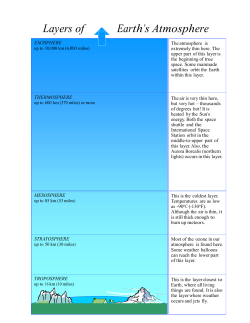 Layers of the Atmosphere Notes Pg 114