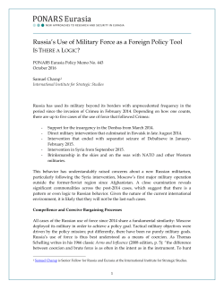 Russia`s Use of Military Force as a Foreign