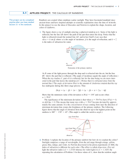 The Calculus of Rainbows