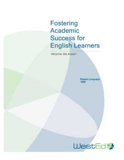 Fostering Academic Success for English Learners