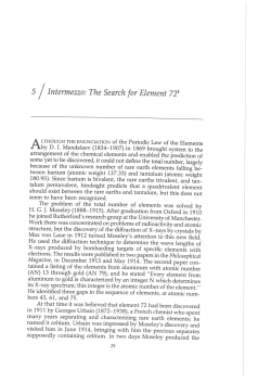 Intermezzo: The Search for Element 72