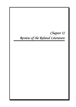 Chapter II Review of the Related Literature