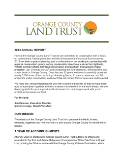 2013 Annual Report - Orange County Land Trust