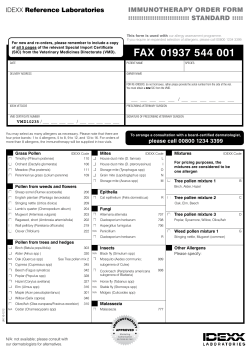 Immunotherapy Form - IDEXX Laboratories