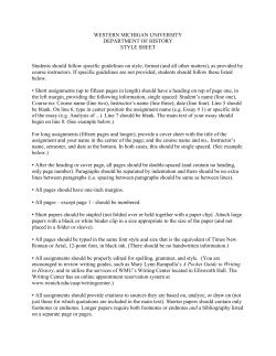 History style sheet - Western Michigan University