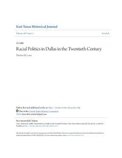 Racial Politics in Dallas in the Twentieth Century