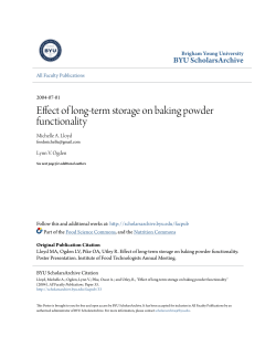 Effect of long-term storage on baking powder functionality