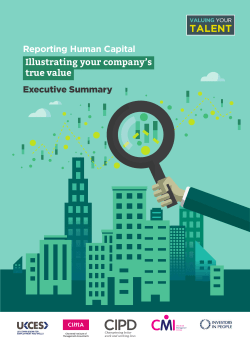 Reporting Human Capital Illustrating your company`s true value