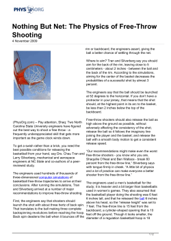 Nothing But Net: The Physics of Free-Throw Shooting