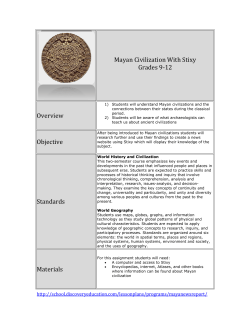 Mayan Civilization With Stixy Grades 9