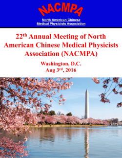 22nd NACMPA Annual Meeting Agenda, Washington DC, 2016