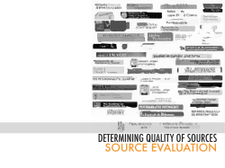 DETERMINING QUALITY OF SOURCES SOURCE EVALUATION