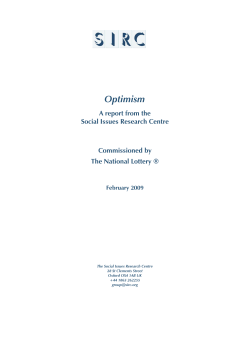 Optimism - Social Issues Research Centre
