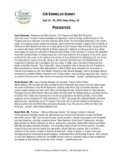 PRESENTERS - CIA Wine Studies